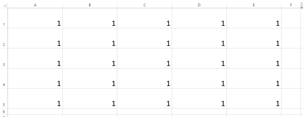 Rows and Columns Size